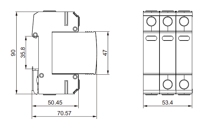 CAU5-T1+T2-40PV-DC-SPD-Size