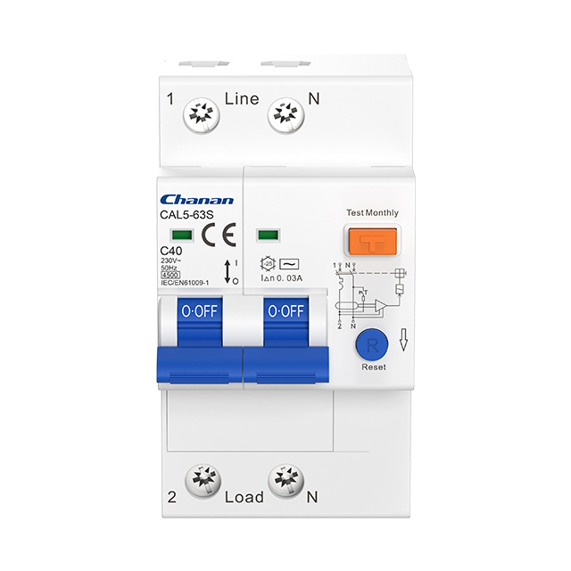 CAL5-63S 4.5kA RCBO Residual Current Circuit Breaker with Overcurrent Protection