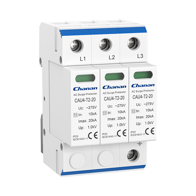 CAU4 Type 2 AC Surge Protector Imax 20kA Class II AC SPD