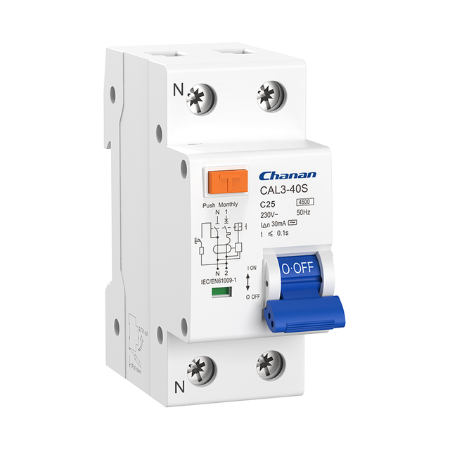 CAL3-40S 4.5kA SPN RCBO Residual Current Circuit Breaker with Overcurrent Protection